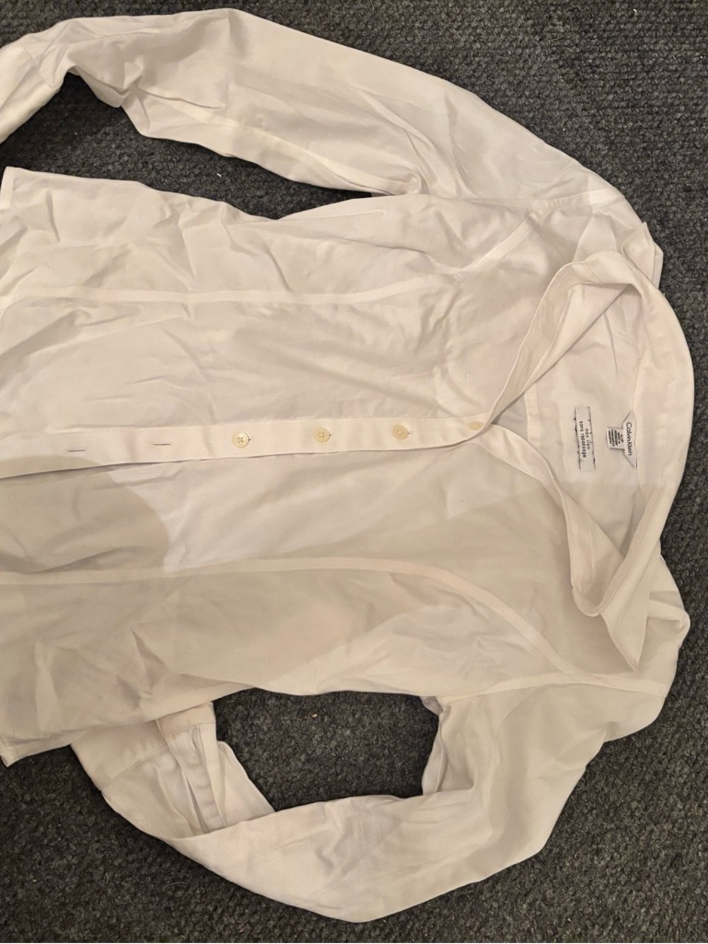 Calvin Klein White Collared Button Shirt